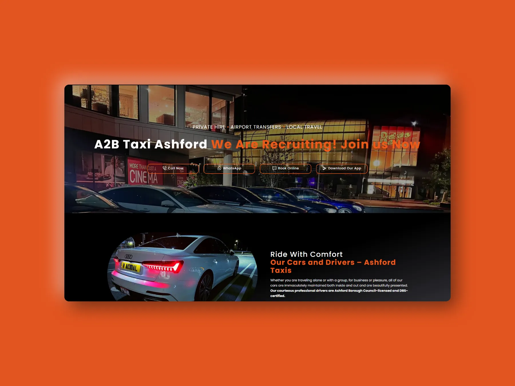 A2B Taxi Website